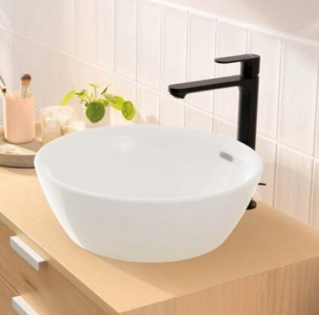 Смесител за мивка Rebris S ComfortZone 240 висок чучур черен мат HANSGROHE